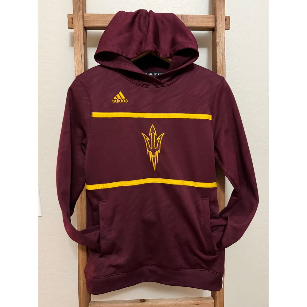 Adidas Arizona State Sun Devils Maroon Pullover Hoodie | Size Small
